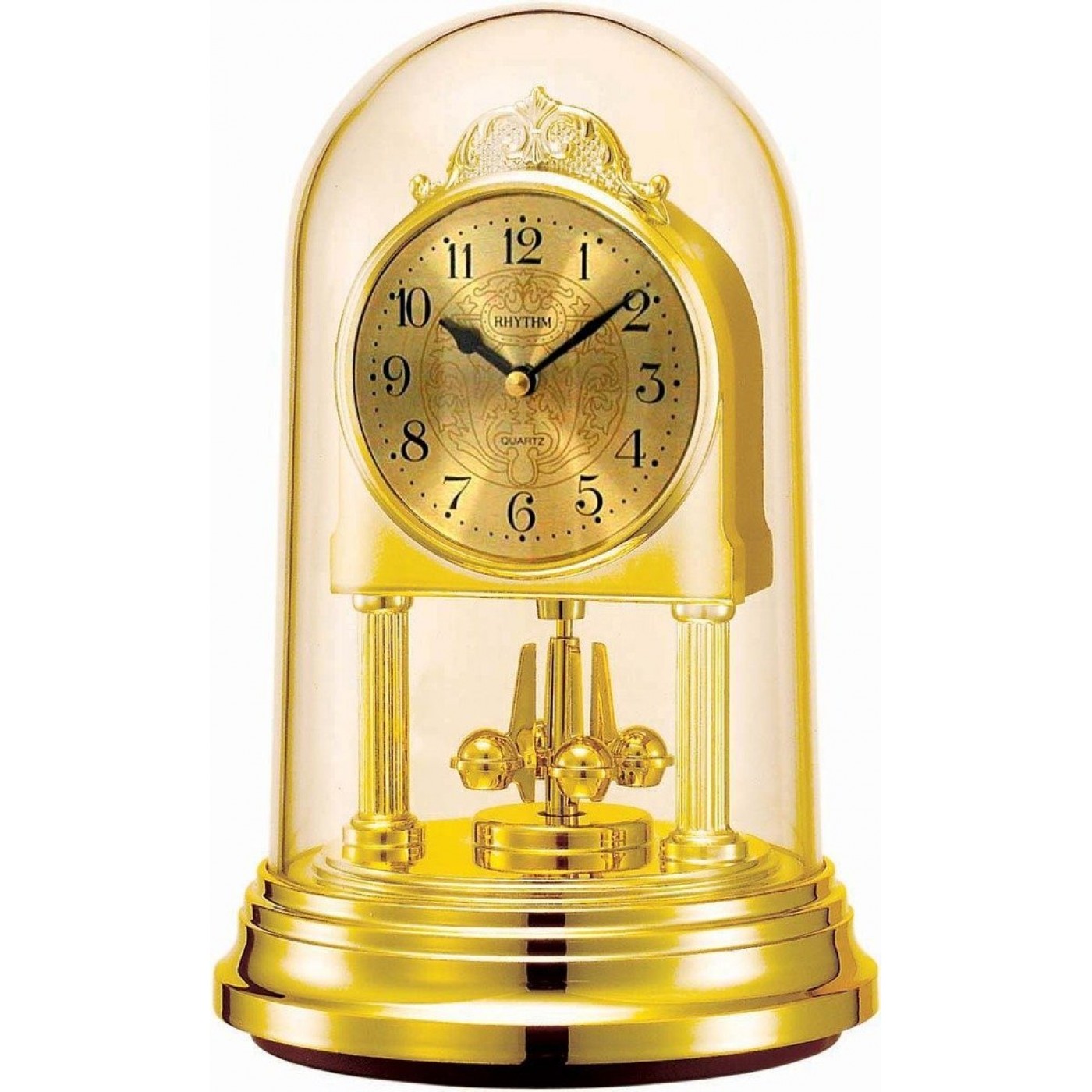 Rhythm(Japan) Rotating Pendulum Contemporary Motion Clock